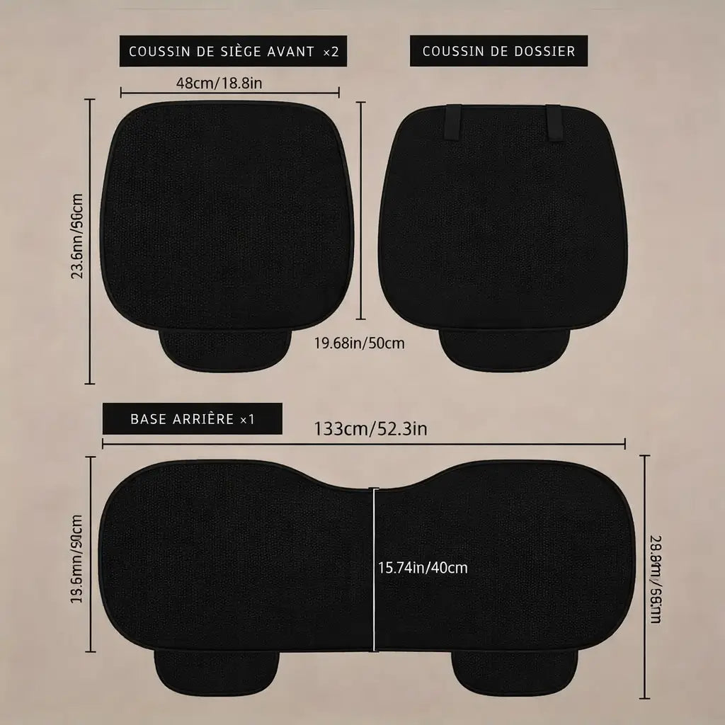 (4 مقاعد) وسادة مقعد السيارة أنيقة وعملية